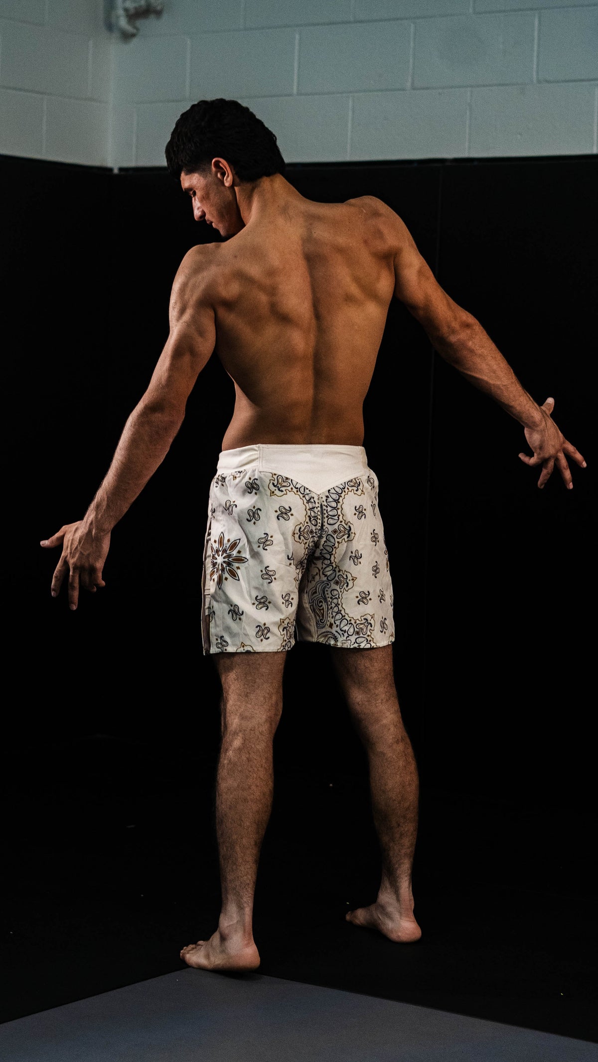 TAN MMA SHORTS [GLADIATOR CUT / NO COMPRESSION UNDER SHORTS]