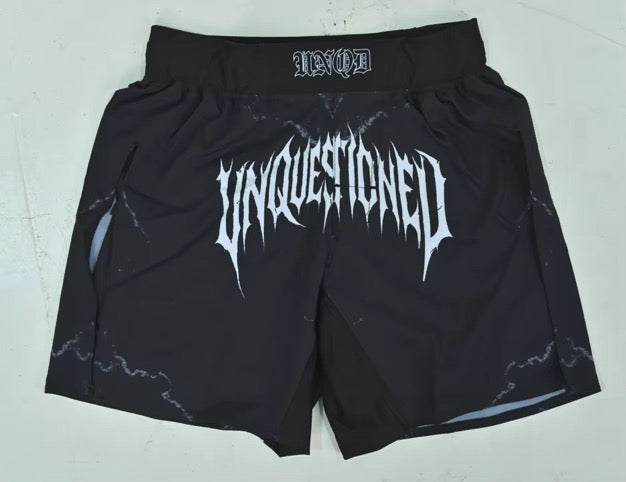 BLACK MARBLE GLADIATOR-CUT SHORTS