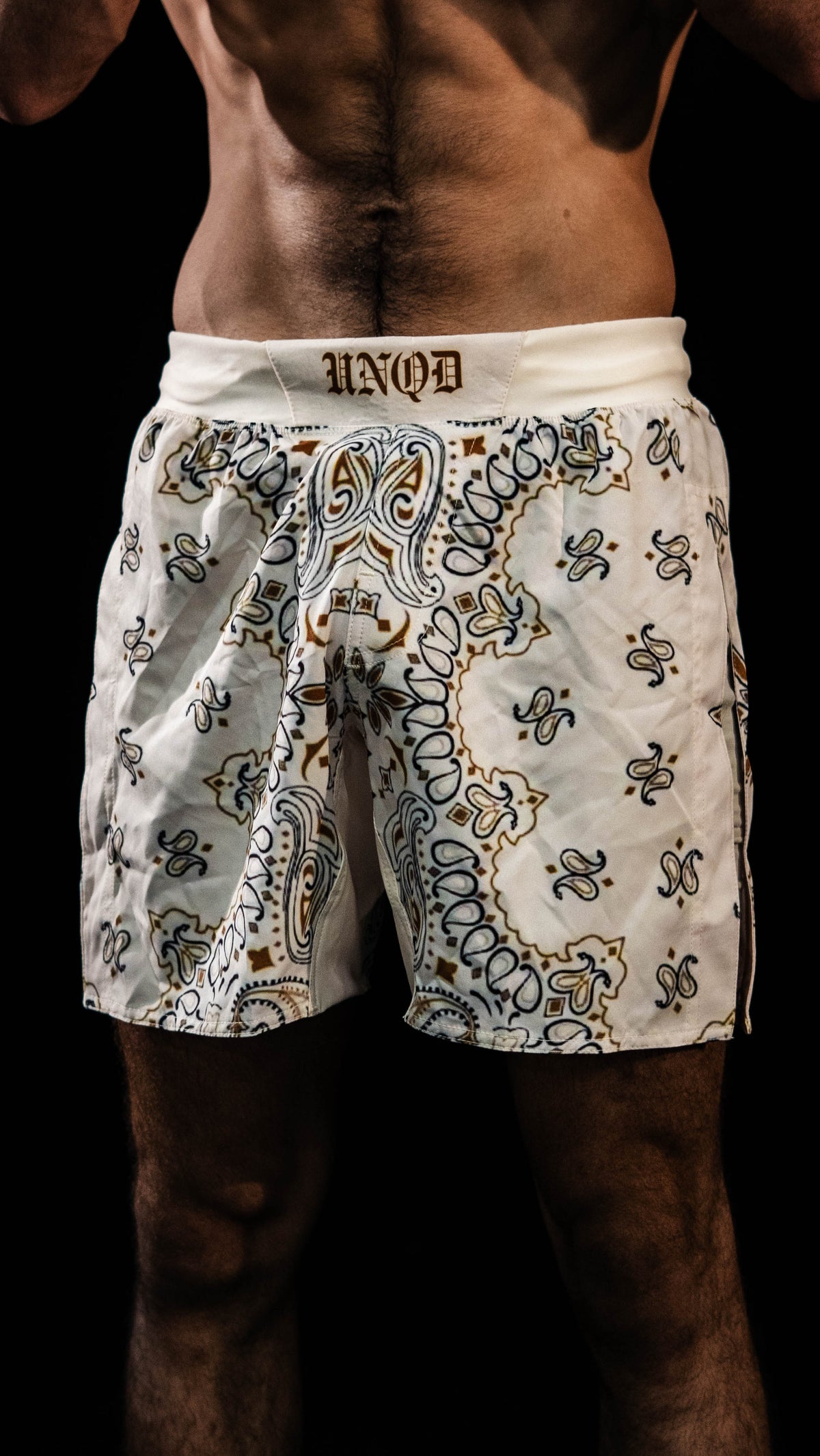 TAN MMA SHORTS [GLADIATOR CUT / NO COMPRESSION UNDER SHORTS]