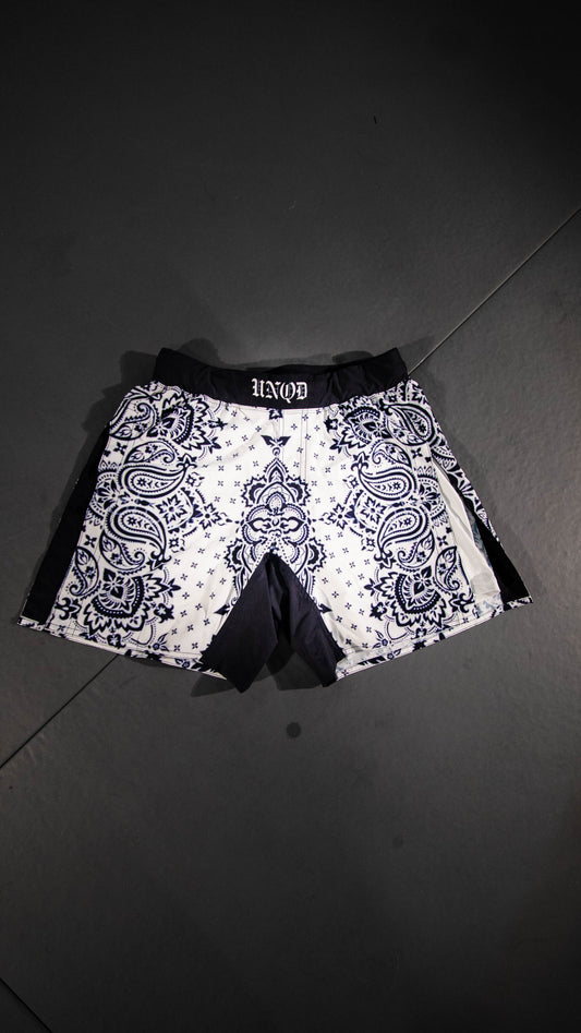 NAVY BLUE/WHITE GLADIATOR SHORTS