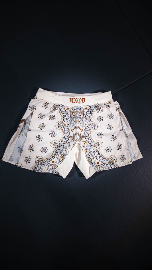 TAN MMA SHORTS [GLADIATOR CUT / NO COMPRESSION UNDER SHORTS]